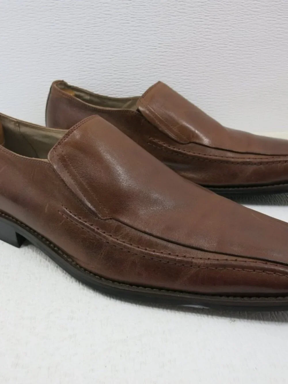 Stacy Adams Split Toe Leather Dress Loafer Shoes Zapatos Footwear Mens sz 11 M